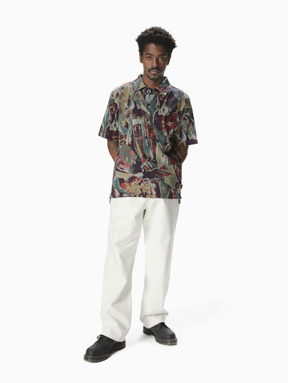 Jacquard Pattern Button Up Top