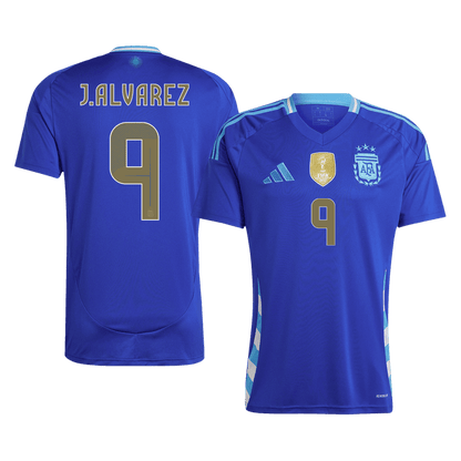 J.ALVAREZ #9 Argentina Away Soccer Jersey 2024