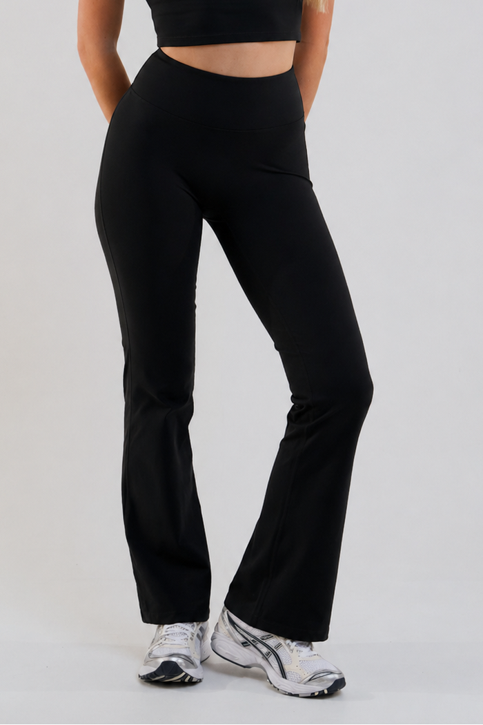Kairo 3-PACK High-Waisted Flared Leggings - Black, Grey & Navy