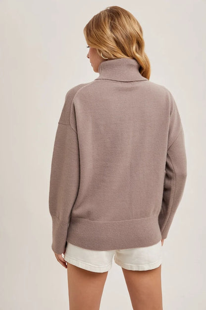 Knit Turtle Neck Sweater - Adored A Lovely Boutique