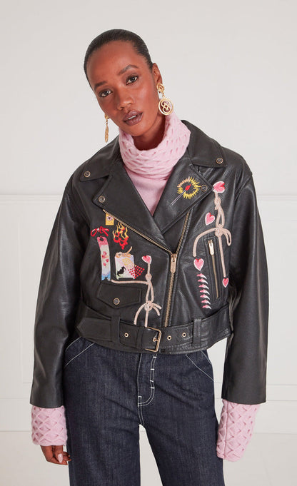 Kyoto Leather Jacket - Black