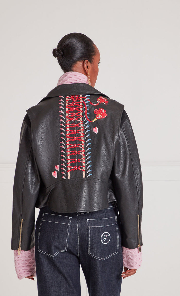 Kyoto Leather Jacket - Black