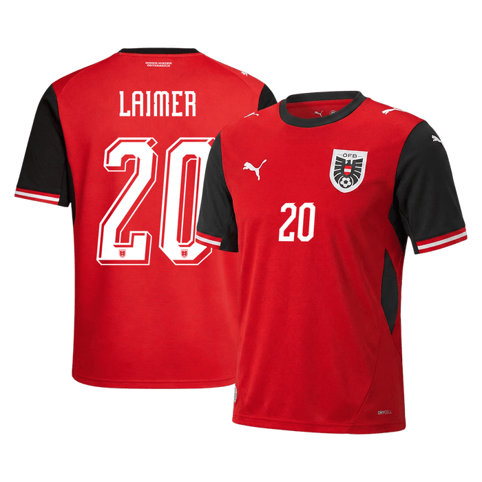LAIMER#20 Austria Home Soccer Jersey World Cup 2026 Red