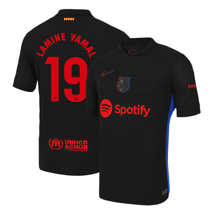 LAMINE YAMAL #19 Authentic Soccer Jersey Barcelona Away Shirt 2024/25