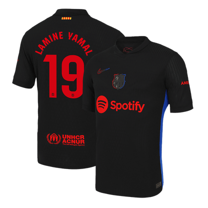 LAMINE YAMAL #19 Authentic Soccer Jersey Barcelona Away Shirt 2024/25