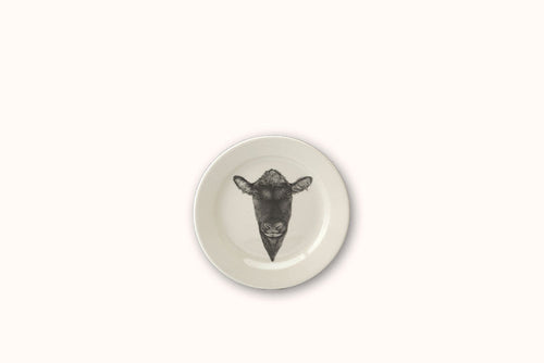 LAURA ZINDEL SALAD PLATE - ANGUS BULL
