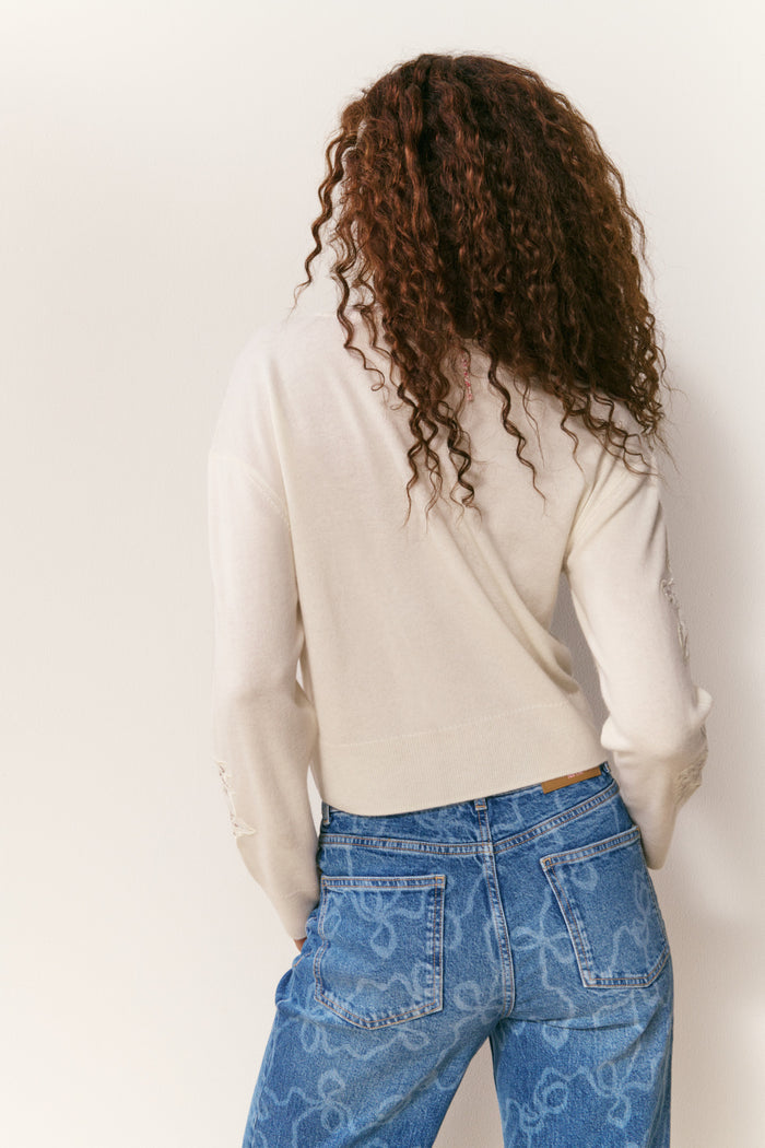Lazuli Cashmere & Lace Sweater