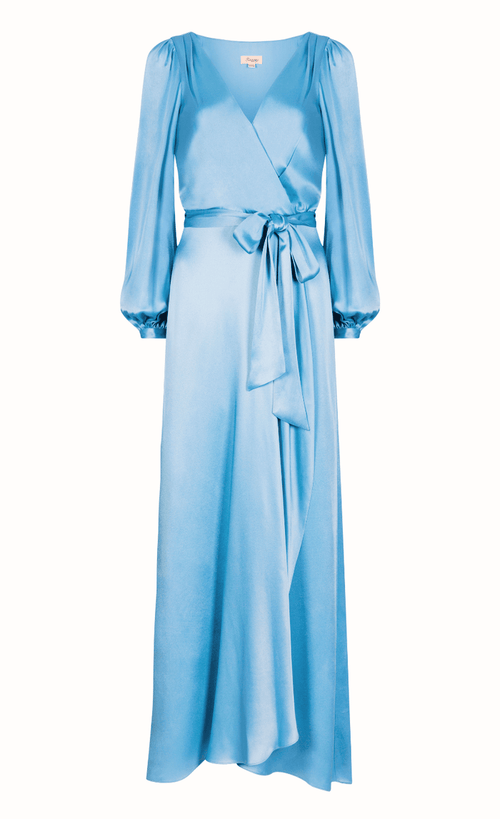 Lee Wrap Dress - Cornflower