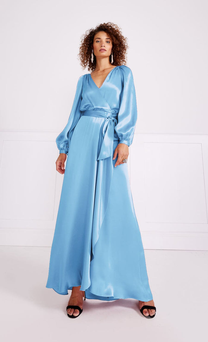 Lee Wrap Dress - Cornflower