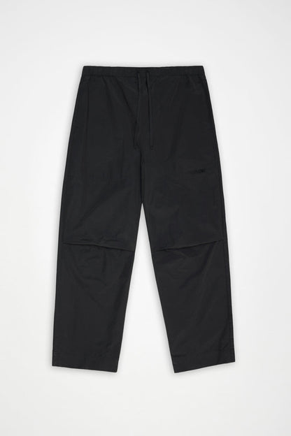 RAINS Light Woven Pants Wide Black Pants