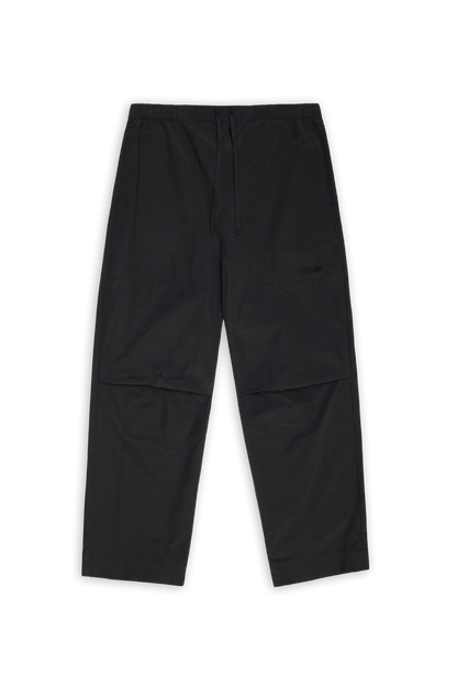 RAINS Light Woven Pants Wide Black Pants