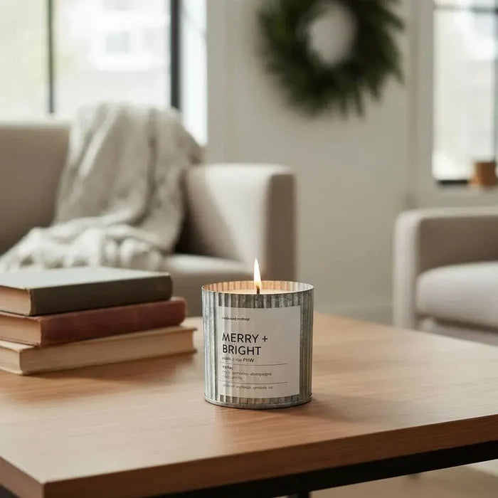 Lighthouse Rustic Wood Wick Candle