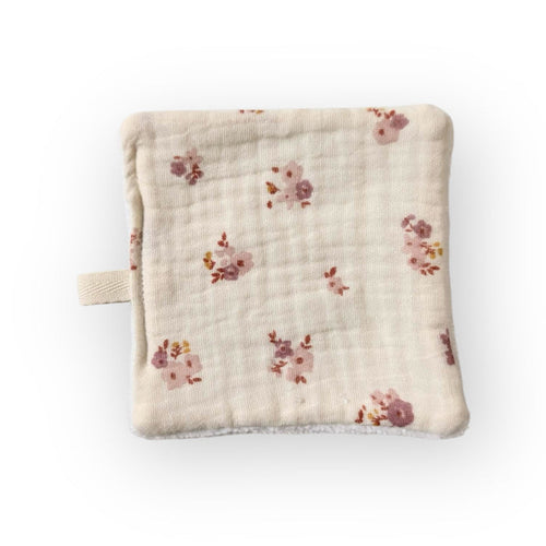 Lingette lavable | Fleurs roses