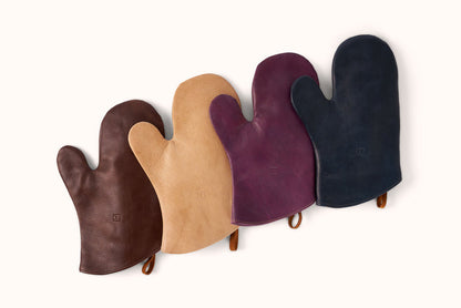 LINNY KENNEY EGGPLANT LEATHER OVEN MITT