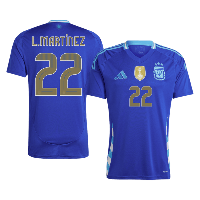 L.MART?NEZ #22 Argentina Away Soccer Jersey 2024