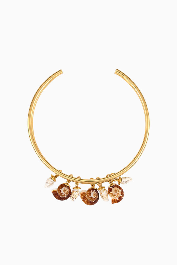 Logan Tay Gold Shell Choker
