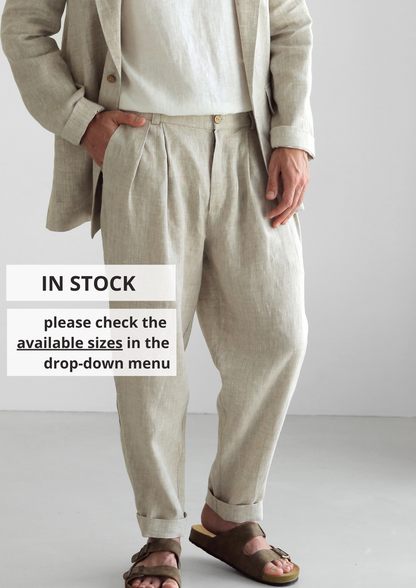 Loose Pleated Pants CEDAR - IN STOCK