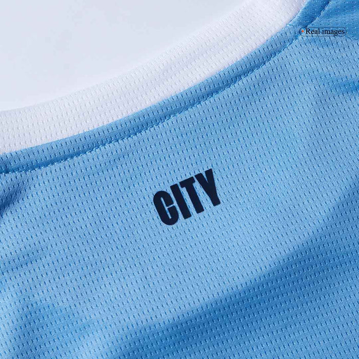 Manchester City Home Kids Soccer Jerseys Kit 2025/26