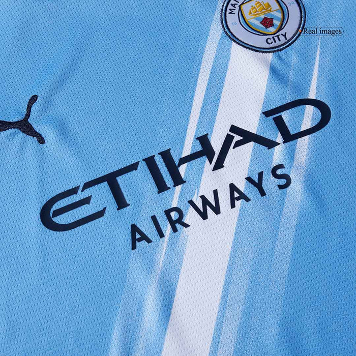 Manchester City Home Kids Soccer Jerseys Kit 2025/26