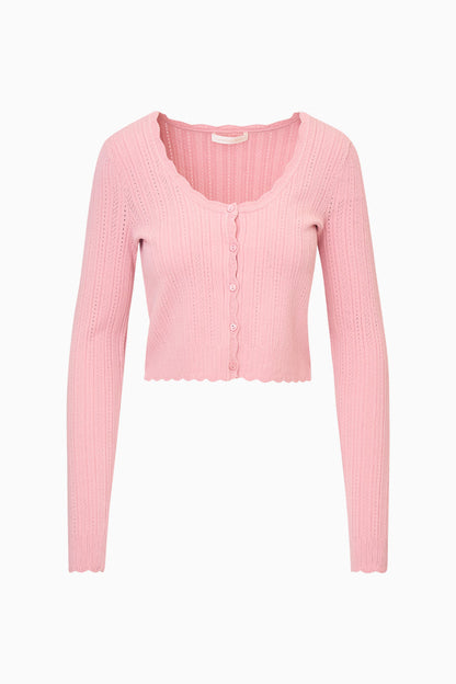 Martti Stretch Pointelle Cardigan
