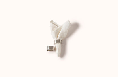 MATCH PEWTER OVAL NAPKIN RINGS SET OF 2