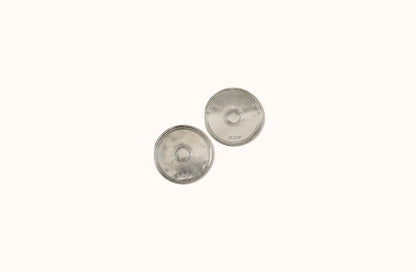 MATCH PEWTER ROUND COASTERS, SET OF 2