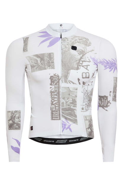 Men's La Posta FR-C Pro Lightweight Long Sleeve Jersey by Giordana Cycling, WHITE, Made in Italy