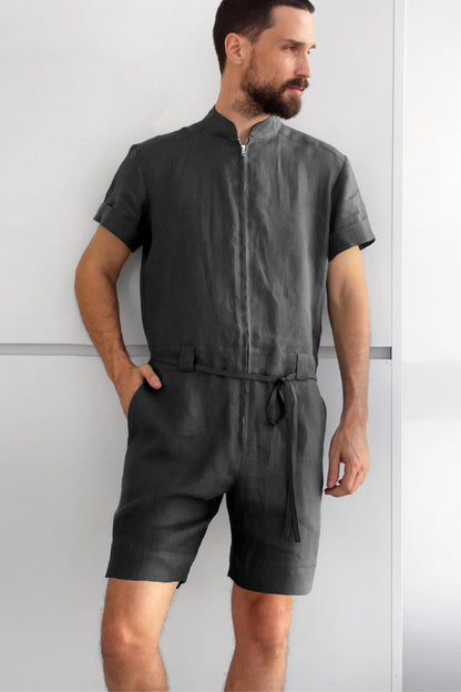 Mens Linen Romper PANDAN - IN STOCK
