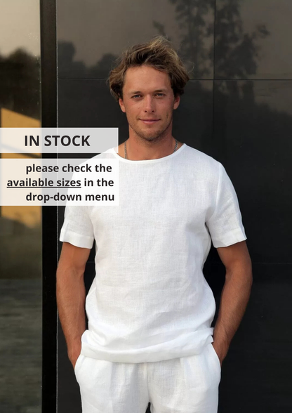 Men’s Linen T-Shirt LINDEN - IN STOCK