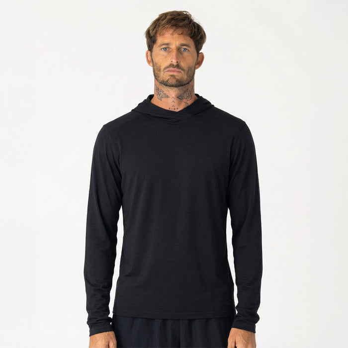 Mens Merino LS Hoody Charcoal
