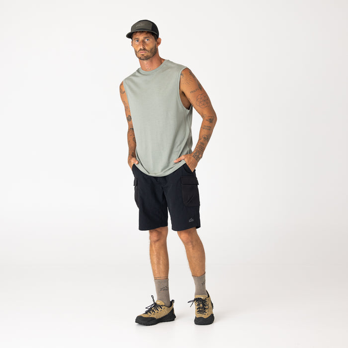 Mens Merino Tank Fog
