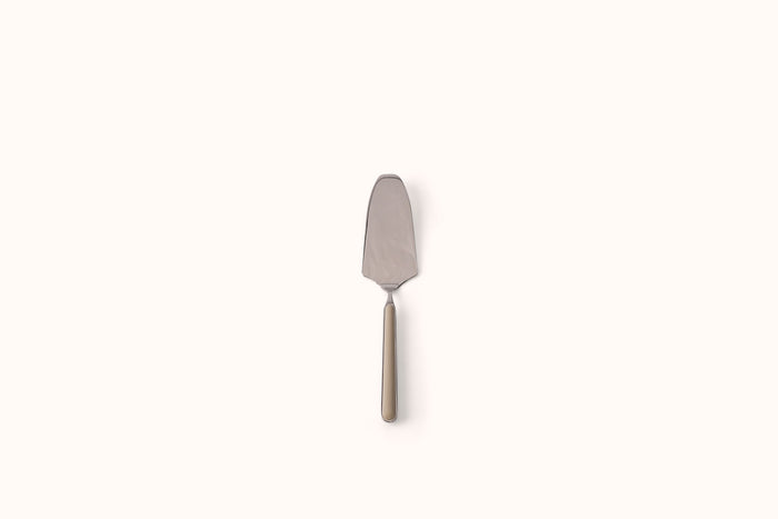 MEPRA TAUPE ON POLISHED STAINLESS STEEL FANTASIA CAKE SERVER