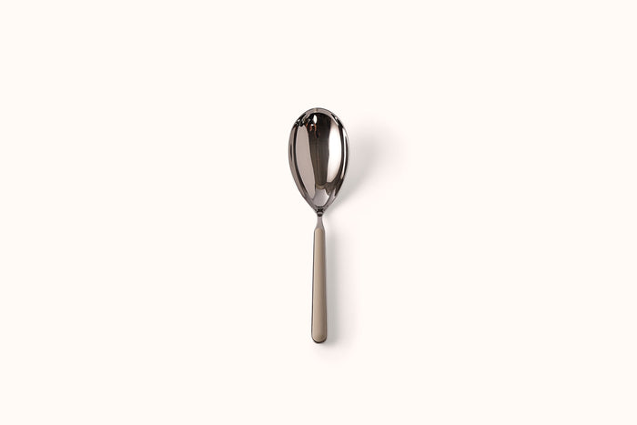 MEPRA TAUPE ON POLISHED STAINLESS STEEL FANTASIA RISOTTO SPOON