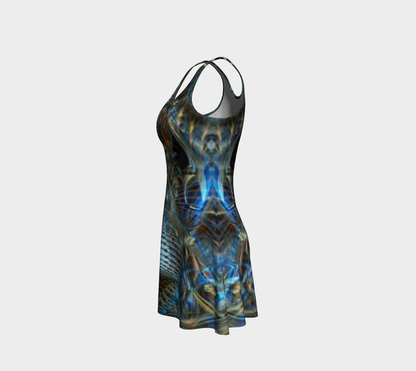 Mere Reflection Fitted Flare Dress