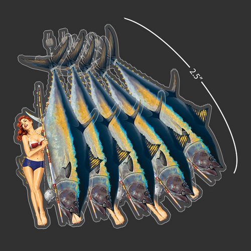 Mini Caroline Bluefin Stickers (Pack of 5)