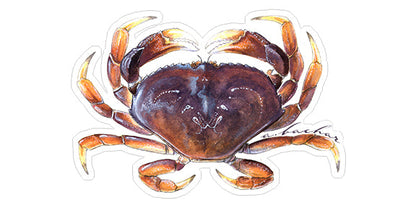 Mini Dungeness Crab Stickers (Pack of 5)