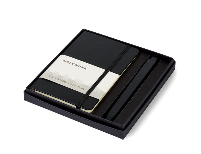 Moleskine® Pocket Notebook and GO Pen Gift Set