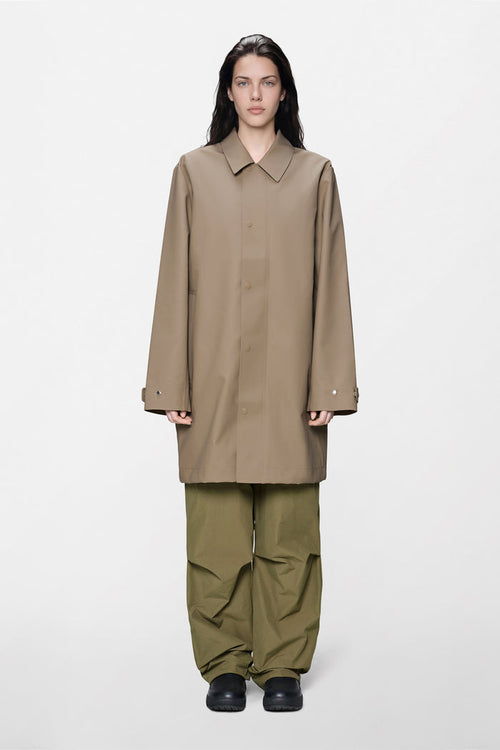 RAINS Nara Long Jacket Beige Jacket