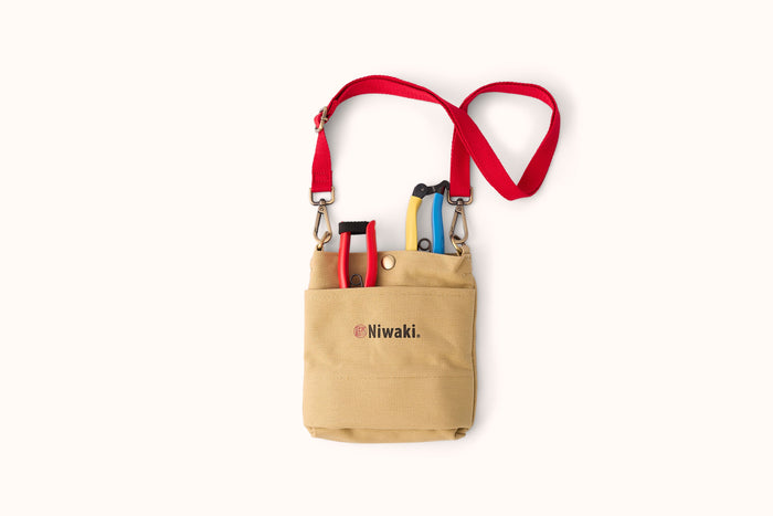 NIWAKI TAN CANVAS POUCH