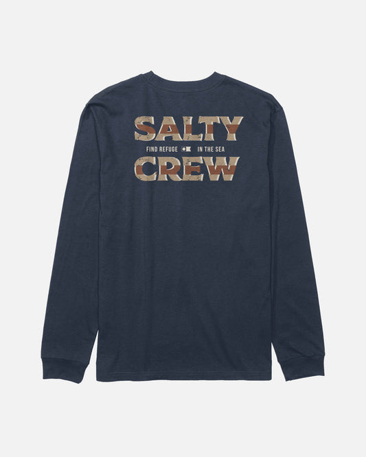 Offset  Ls Tee Kids - Navy