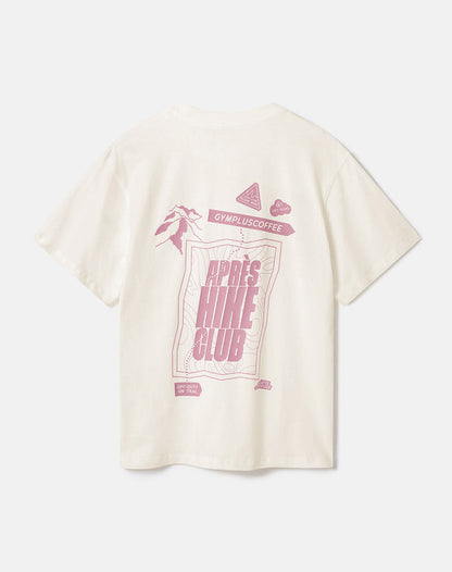 Oversized Print Tee in Warm White