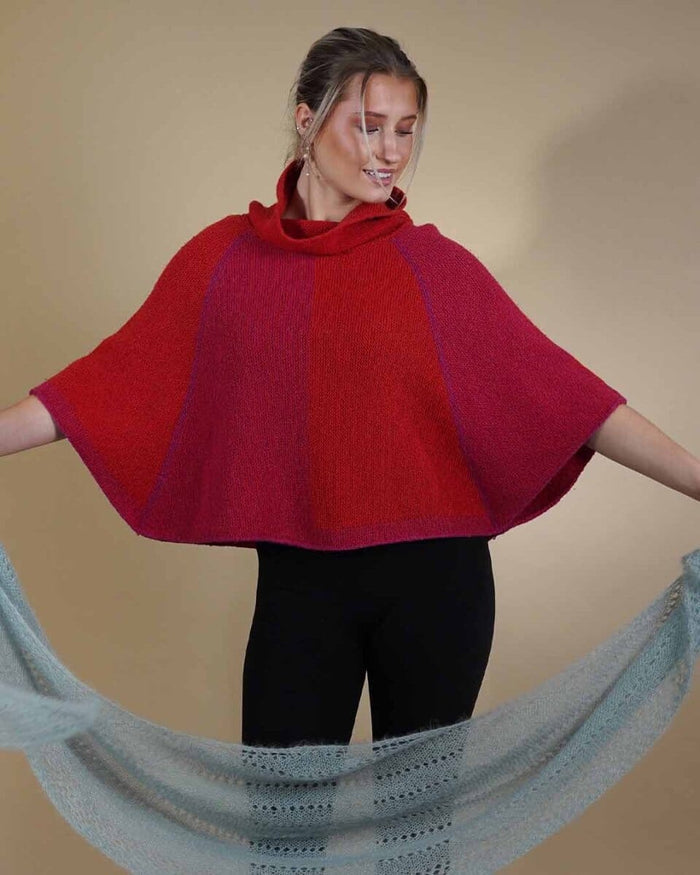 Pirouette poncho / cape by Hanne Falkenberg, knitting pattern