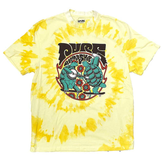 Pure Terrapin Premium T-Shirt Yellow Tie Dye Pure Boardshop