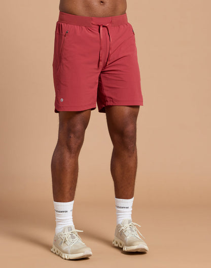 Relentless 7" Shorts in Rust