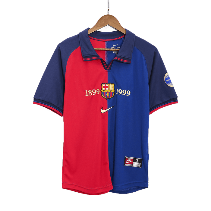 Retro Jersey GUARDIOLA #4 Barcelona Retro Jersey Home Soccer Shirt 1999/00 100th Anniversary