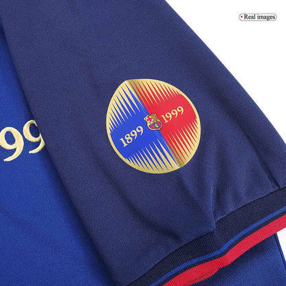Retro Jersey RIVALDO #11 Barcelona Retro Jersey Home Soccer Shirt 1999/00 100th Anniversary
