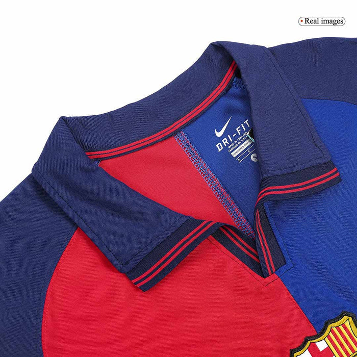Retro Jersey RIVALDO #11 Barcelona Retro Jersey Home Soccer Shirt 1999/00 100th Anniversary
