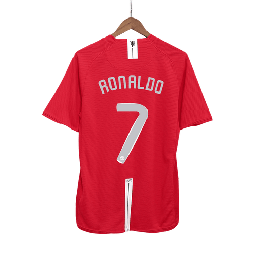 Retro Jersey RONALDO #7 Manchester United Retro Jersey Home Soccer Shirt 2007/08 - UCL Final