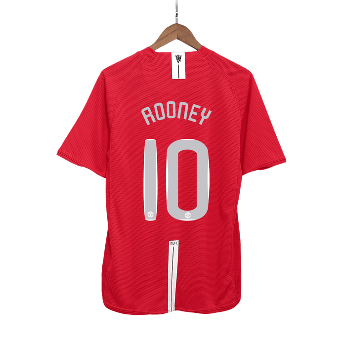 Retro Jersey ROONEY #10 Manchester United Retro Jersey Home Soccer Shirt 2007/08 - UCL Final