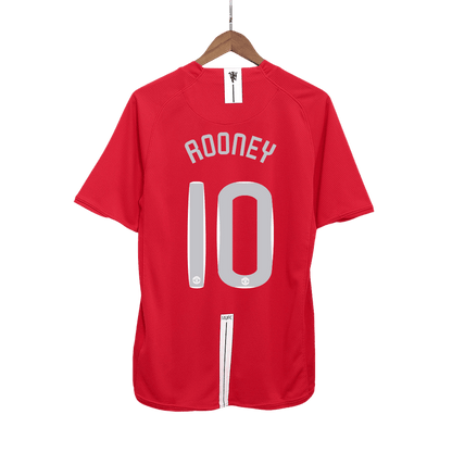 Retro Jersey ROONEY #10 Manchester United Retro Jersey Home Soccer Shirt 2007/08 - UCL Final